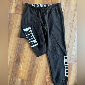 Pink brand- black comfy pants- size large